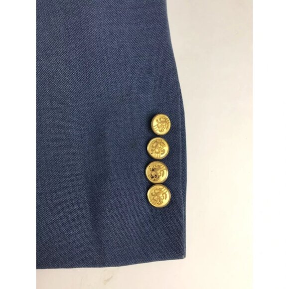 Austin Reed Mens Blue Inner Pockets Long Sleeve Collared Blazer Jacket Size L - Picture 4 of 10